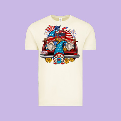 4th Of July Gnomes Farm Truck Vintage Tee Designed By Zillion Design Studio
