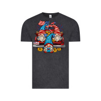 Vintage Black 4th of july gnomes farm truck Vintage Tee - Zillion Design Studio