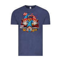 Vintage Denim 4th of july gnomes farm truck Vintage Tee - Zillion Design Studio