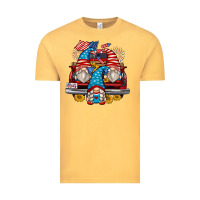 Vintage Mustard 4th of july gnomes farm truck Vintage Tee - Zillion Design Studio