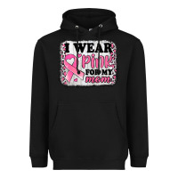 Black i wear pink for my mom breast cancer awareness Heavyweight Hoodie - Jasminsmagicworld