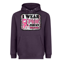 Plum i wear pink for my mom breast cancer awareness Heavyweight Hoodie - Jasminsmagicworld