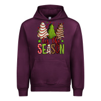 Mauve Wine tis the season christmas cakes Urban Hoodie - Jasminsmagicworld