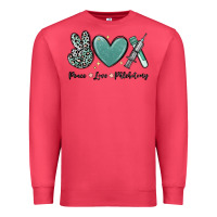 Cardinal peace love phlebotomy Premium Sweatshirt - MaliasSmallBusiness