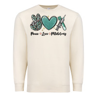 Sandshell peace love phlebotomy Premium Sweatshirt - MaliasSmallBusiness