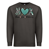 Smoke peace love phlebotomy Premium Sweatshirt - MaliasSmallBusiness