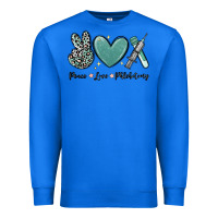 True Royal peace love phlebotomy Premium Sweatshirt - MaliasSmallBusiness