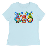 Baby Blue autism gnomes Ladies Tee - AdoDesignShop