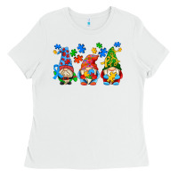 White autism gnomes Ladies Tee - AdoDesignShop