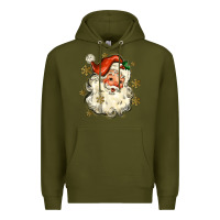 Army Green Christmas Santa Premium Hoodie - MaliasSmallBusiness
