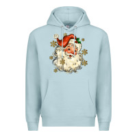 Blue Mist Christmas Santa Premium Hoodie - MaliasSmallBusiness