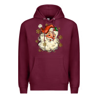 Burgundy Christmas Santa Premium Hoodie - MaliasSmallBusiness