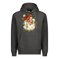 Charcoal Heather Christmas Santa Premium Hoodie - MaliasSmallBusiness