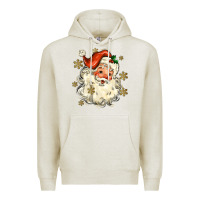 Oatmeal Heather Christmas Santa Premium Hoodie - MaliasSmallBusiness