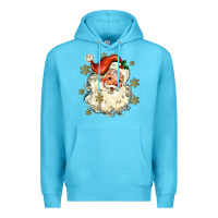 Ocean Blue Christmas Santa Premium Hoodie - MaliasSmallBusiness