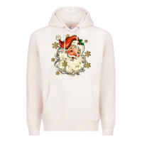 Pale Pink Christmas Santa Premium Hoodie - MaliasSmallBusiness