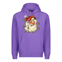 Purple Christmas Santa Premium Hoodie - MaliasSmallBusiness