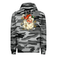 Slate Camo Christmas Santa Premium Hoodie - MaliasSmallBusiness
