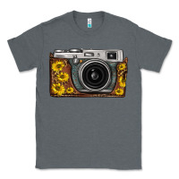 Charcoal Heather sunflower leopard vintage camera Classic Tee - FaDigitalArtStudio