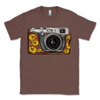Chestnut sunflower leopard vintage camera Classic Tee - FaDigitalArtStudio