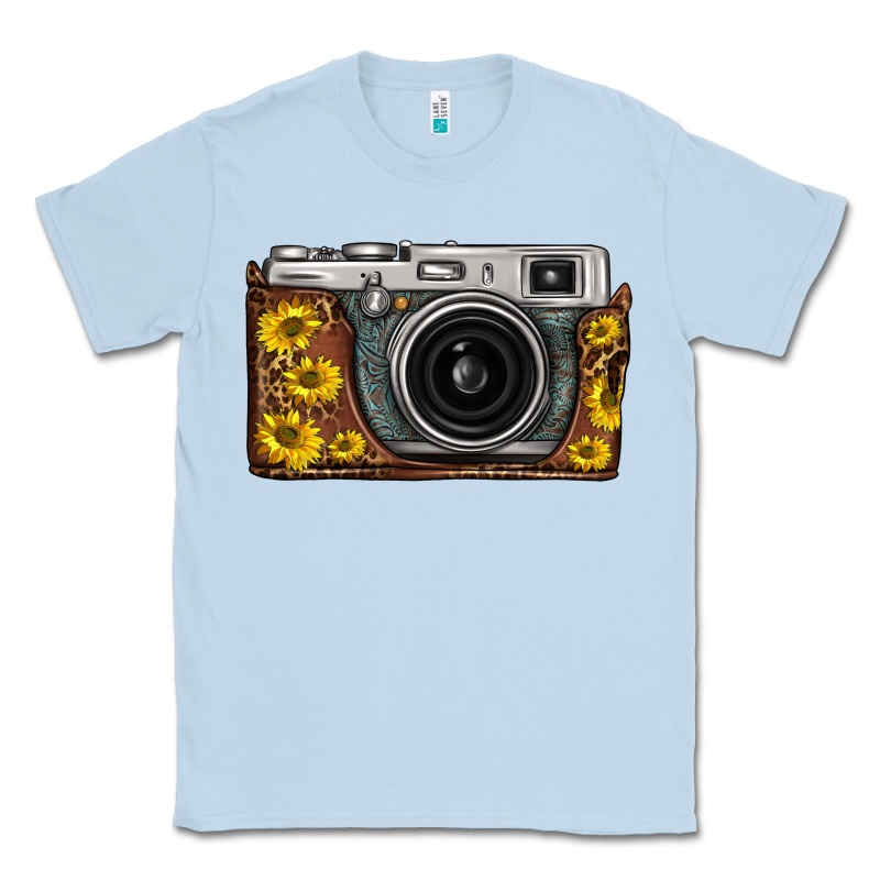 Sunflower Leopard Vintage Camera Classic Tee by FaDigitalArtStudio | Teevron