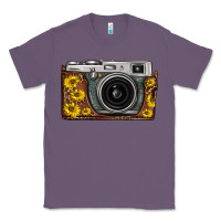 Lavender sunflower leopard vintage camera Classic Tee - FaDigitalArtStudio