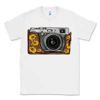 White sunflower leopard vintage camera Classic Tee - FaDigitalArtStudio