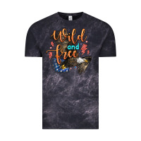Cloud Black wild and free Vintage Tee - Zillion Design Studio