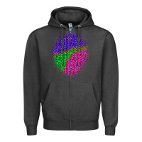 Charcoal Heather halloween leopard patch 1 Zipper Hoodie - BundleAndBundleShop