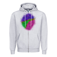 Heather Grey halloween leopard patch 1 Zipper Hoodie - BundleAndBundleShop