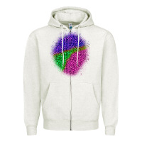 Oatmeal Heather halloween leopard patch 1 Zipper Hoodie - BundleAndBundleShop