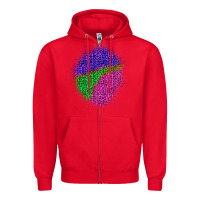 Red halloween leopard patch 1 Zipper Hoodie - BundleAndBundleShop