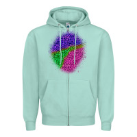 Seafoam halloween leopard patch 1 Zipper Hoodie - BundleAndBundleShop