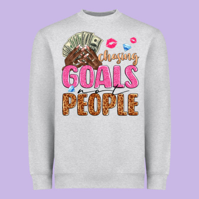 Chasing Goals Not People Heavyweight Sweatshirt Designed By Texasbilliewilder
