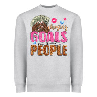 Heather Grey chasing goals not people Heavyweight Sweatshirt - texasbilliewilder