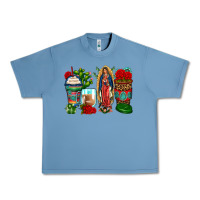 Pebble Blue lady of guadalupe coffee cups Urban Heavy Tee - Zillion Design Studio