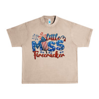 French Oak little miss firecracker 4th of july Urban Heavy Tee - BarkalooDesign