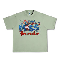 Oil Green little miss firecracker 4th of july Urban Heavy Tee - BarkalooDesign
