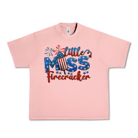 Salmon little miss firecracker 4th of july Urban Heavy Tee - BarkalooDesign