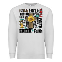 Dove Grey faith cross Premium Sweatshirt - MaliasSmallBusiness