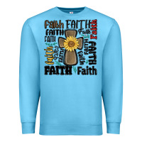 Ocean Blue faith cross Premium Sweatshirt - MaliasSmallBusiness
