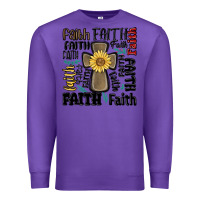 Purple faith cross Premium Sweatshirt - MaliasSmallBusiness
