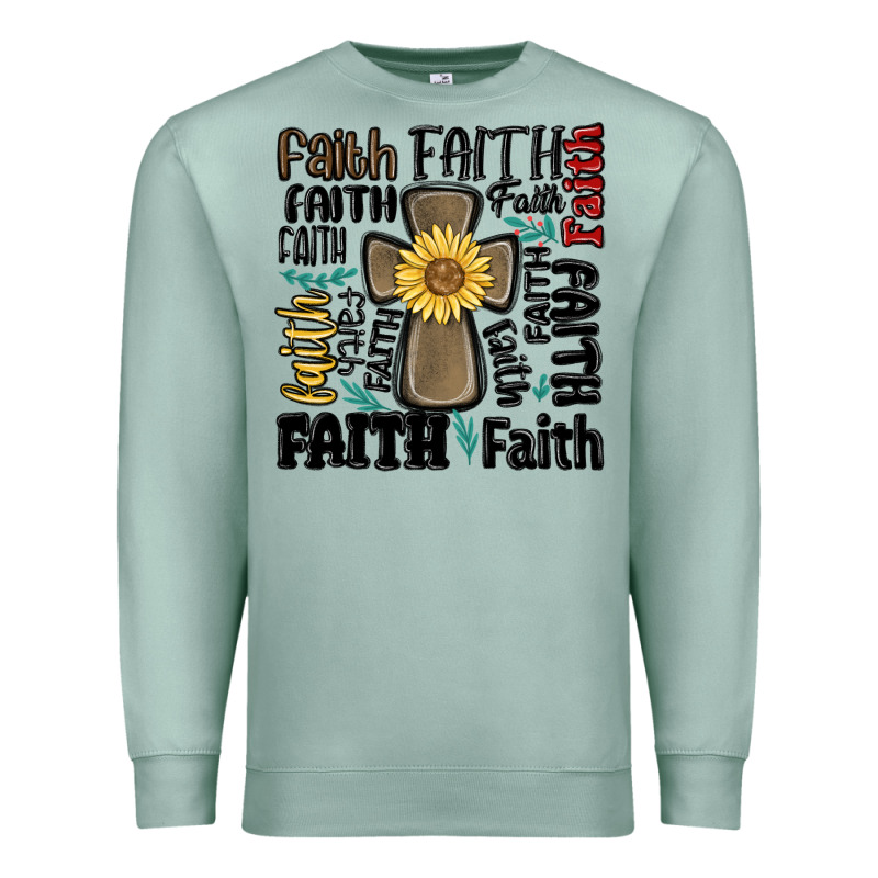 Faith Cross Premium Sweatshirt by MaliasSmallBusiness | Teevron