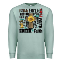 Seafoam faith cross Premium Sweatshirt - MaliasSmallBusiness