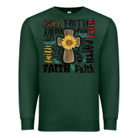 Sports Green faith cross Premium Sweatshirt - MaliasSmallBusiness