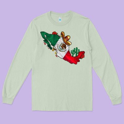 Mexico Long Sleeve Tee Designed By Cowhidedigitalart
