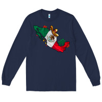 Navy mexico Long Sleeve Tee - CowhideDigitalArt