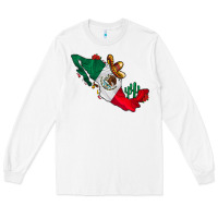 White mexico Long Sleeve Tee - CowhideDigitalArt