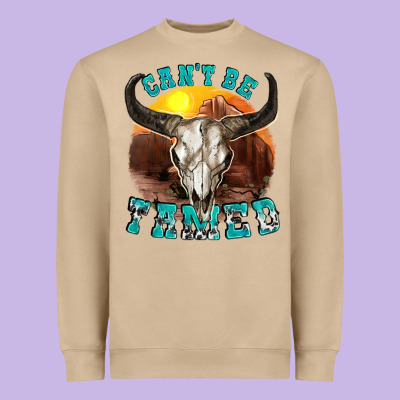 Cant Be Tamed Heavyweight Sweatshirt Designed By Texasbilliewilder
