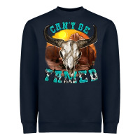 Navy cant be tamed Heavyweight Sweatshirt - texasbilliewilder